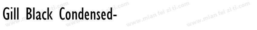 Gill Black Condensed字体转换